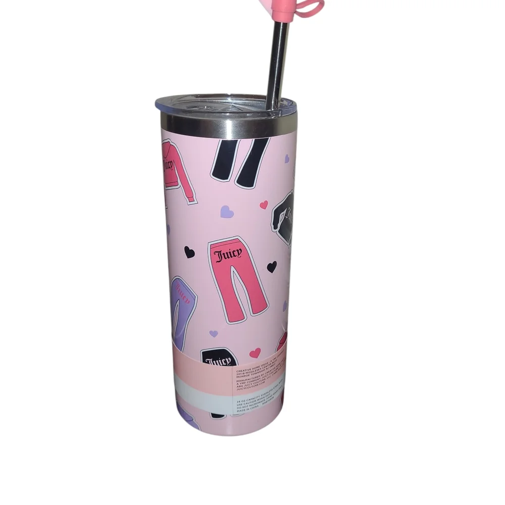 Juicy Couture Pink Stainless Steel Tumbler - 24oz